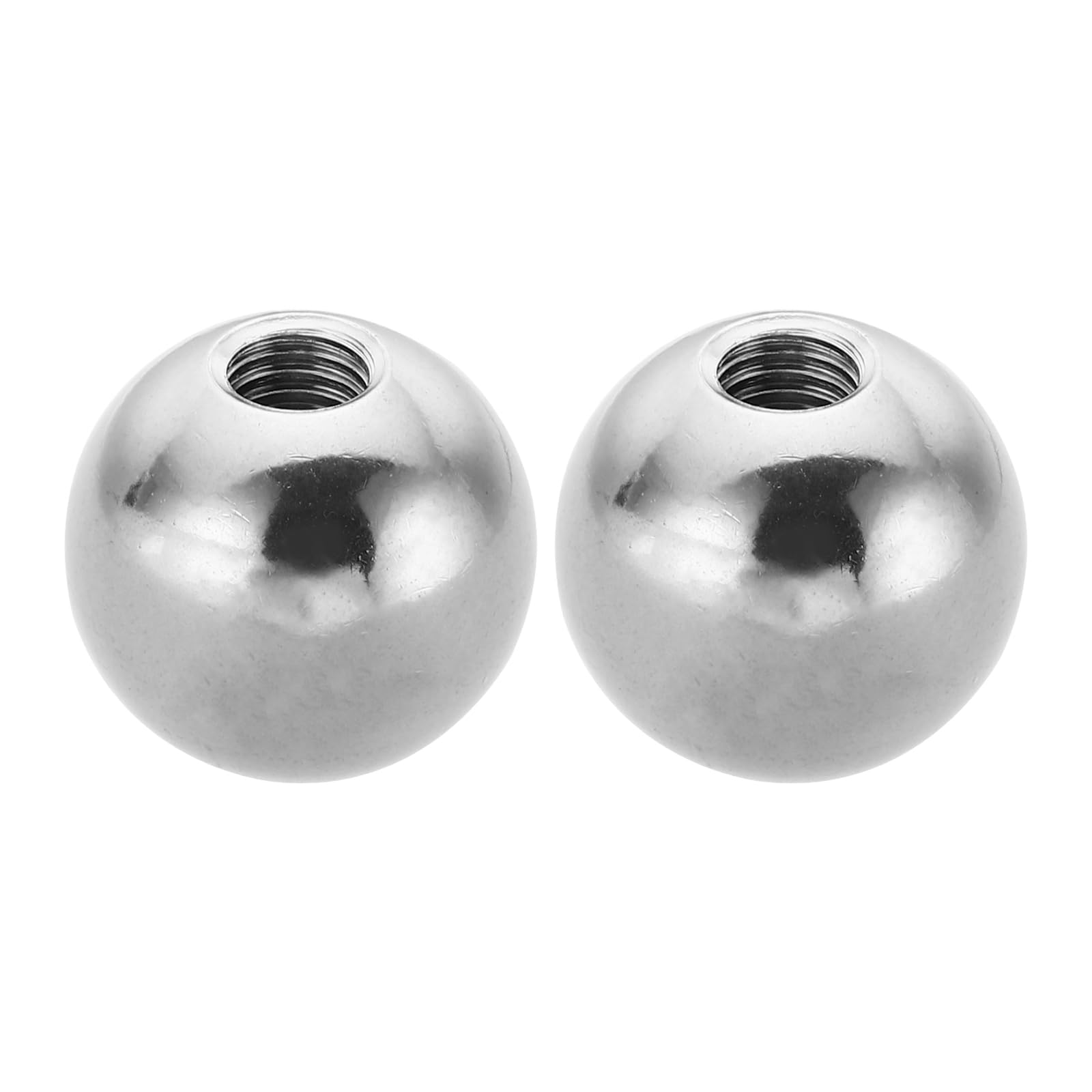 PATIKIL M8x25mm Ball Nuts Knob, 2 Pcs Female Thread 304 Stainless Steel Round Blind Hole Screw Cap Cover for Lighting Machinery DIY Decoration, Silver