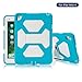 iPad Mini 4 Case, Aceguarder New Design iPad Mini 4 Cover Kids Proof Shockproof Full Body Protective Cover Case With Stand Super Protection for iPad Mini 4 (Light Blue-White)