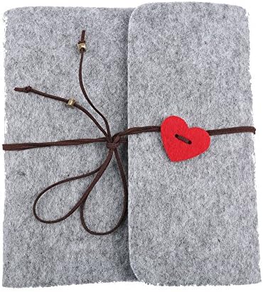 Magical Home 3 Size Velvet Felt Cover Handmade DIY Vintage Photo Album. (Large, Grey)