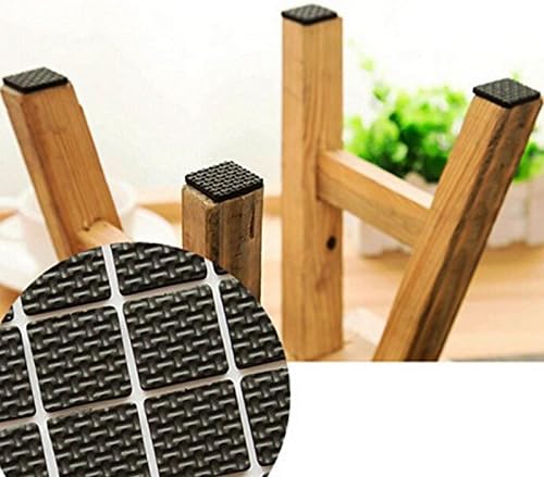 64 pcs Rubber Furniture Protector Pad Adhesive Floor Protection Self Skid Anti Pads Various Feet Chair Leg Table Black Square Scratch Cover Multi By Madhurot