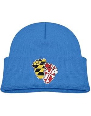 Maryland Flag Baby Feet Infant Baby Knit Hat Hedging For Autumn/Winter