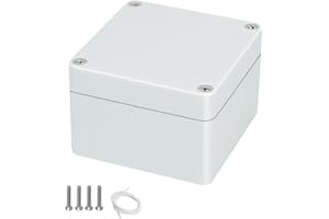 HoHaing Project Box ABS Plastic Junction Box IP65 Waterproof Weatherproof Electrical Enclosoure Power Box for Electric Gray W