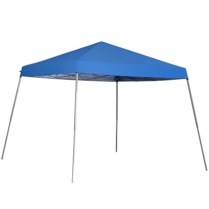 VIVOHOME Slant Leg Outdoor Easy Pop Up Canopy Party Tent Blue 8 x 8 ft Patio, Lawn & Garden