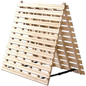 タンスのゲン すのこマット シングル 折りたたみ 二つ折りタイプ リブ加工 完成品 風-kaze- 1761000100