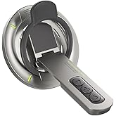 Warherd Phone Grip for Magsafe Phone Stand 360°Roration Gym Holder Phone Kickstand Silicone Finger Ring Innovative Pressure-Relief Damping Hinge Design with Magnet Ring Compatible All Phones (Black)