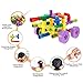FUNTOK Tube Building Blocks Set Assembling Toys DIY Pipeline Blocks with Wheels 72 pcs Interlocking Set Construction Building Blocks for Kids