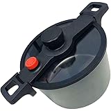 Hemoton Stainless Steel Saucepan Pressure Cooker with Clear Lid and Steam Release Valve Stovetop Pot Nonstick Cooker Slow Coo