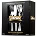 120 Plastic Silverware Set | Silver Plastic Cutlery Set | Disposable Silverware Set | 40 Plastic Forks, 40 Plastic Spoons, 40 Plastic Knives | Heavy Duty Bulk Disposable Flatware Plastic Utensils Set