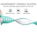 GHIJKL Sports Band Compatible for Apple Watch 38mm 40mm, Soft Silicone Replacement iWatch Wristband Compatible for Apple Watch Sport, Series 1, 2, 3, 4-Teal/White-38mm, 40mm