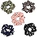 KECUCO 18 Colors Women's Chiffon Flower Hair Scrunchies for Girls Ponytail Holder Elastic Hair Bands, Including 5 pcs Chiffon Polka Dot Print Hair Ties and 13 pcs Colorful Flowers Hair Bows(COLOR 1)