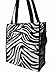 World Traveler Zebra Print Medium Travel Tote Bag, Black and White