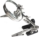 JZK Hands Free Magnifying Glass Crocodile Clip 8x Third Hand Soldering Jewelry view 6
