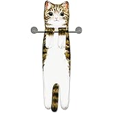 Hawgiman Hand Towels for Bathroom Kitchen,Cute Cat Quick-Dry Hanging Hand Towels Decorative for Bathroom Face Towels,Funny Gifts for Cat Lovers (Yellow)