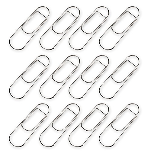 Jiemei Stainless Pen Holder Clip for Notebook and Clipboard, Multifunction for Home Office Kitchen Outdoor Use, Fits Almost All Pen Size, 12 Pack (Silver)