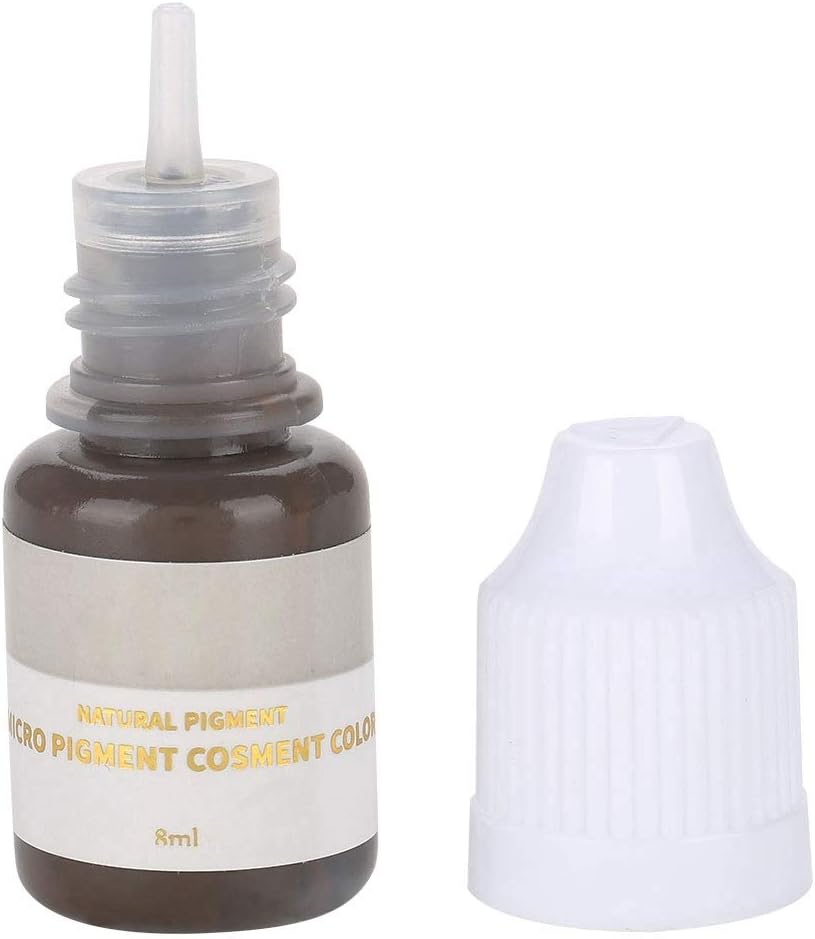 Microblading Pigment-Microblading Pigment Ink Semi-Permanent Eyebrow Lips Eye Line Color Black & Coffee(Eyebrow)