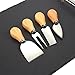 Cheese Board Set – 10 Piece Charcuterie Board and Cheese Tools, Cheese and Meat Board with 4 Knife Tools, 2 Chalk Pens, 3 Cheese Markers, Black - 15.7 x 0.3 x 12.9 Inches