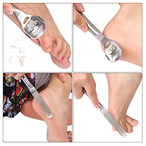 Scheam Callus Shaver Callus Remover File Refill Dead Hard Skin Remove Foot Care Pedicure Tools Set with 10 Blades