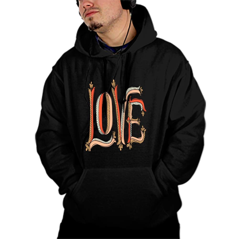 Mens I Love You Patterns Print Athletic 