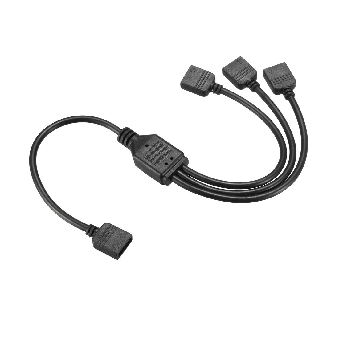 sourcing map RGB Splitter Cable 1 Female to 3 Female 4 Pins Extension Connector Cord Wire for 5050 3528 LED Light Strips 30cm Length