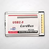 PCMCIA to USB 2.0 CardBus Dual 2 Port 480M Card Adapter for Laptop PC Computer