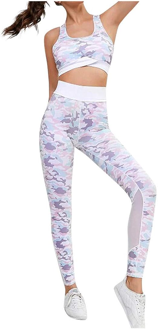 Tuta Sportiva Donna 2 Pezzi - Crop Top E Pantaloni A Vita Bassa, Per Yoga, Palestra E Fitness - Foto 8