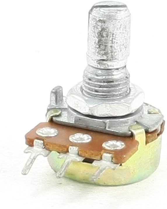 IIVVERR 20K ohm 3-Pin 6mm Split Knurled Shaft Rotary Linear Taper Potentiometers (20K ohmios 3 pines 6 mm divididos Potenciómetros lineales rotativos de eje estriado rotatorio