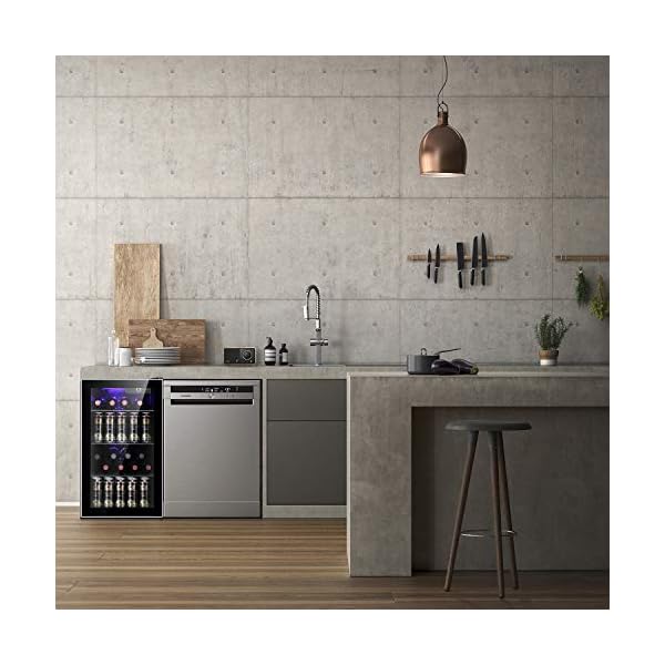 Antarctic-Star-26-Bottle-Wine-CoolerCabinet-Beverage-Refrigerator-Small-Mini-Red-White-Wine-Cellar-Beer-Soda-Clear-Front-Glass-Door-Counter-Top-Bar-Fridge-Quiet-Operation-Compressor-Adjust-Temperature