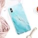 TNSO ESR Marble Slim Soft Case for iPhone X, Flexible TPU Marble Pattern Cover for Apple iPhone 5.8 inch (2017 Release only) (Light Blue Sierra)