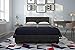 DHP Dakota Upholstered Platform Bed with Diamond Button Tufted Headboard and Footboard, No Box Spring Needed, Full, Black Faux Leather