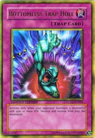 Yu-Gi-Oh! - Bottomless Trap Hole (GLD2-EN045) - Gold Series 2 - Limited Edition - Rare