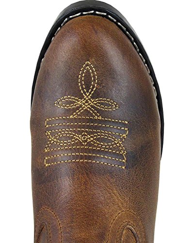 Smoky Mountain Girls' Annie Western Boot Round Toe Brown 6.5 D(M) US