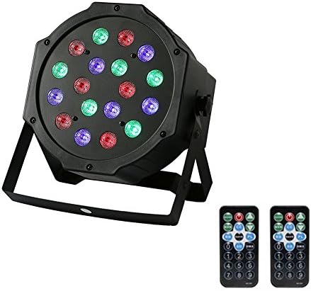 Rechargeable Black Lights 18 LED for Glow Party, Wireless Black Light by DMX and Sound Activated Control with UV Bulbs Battery Operated Uplights for Glow in Dark Party DJ Disco Events Bar
