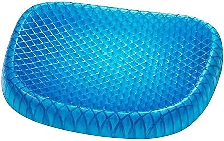 Gel Seat Cushion, Memory Seat Cushion for Chair Pad Or Office Chair, Washable Cover Soft Pad for Pain Relief for Car, Office Chair,for Wheelchair Gel Pad(Blue)