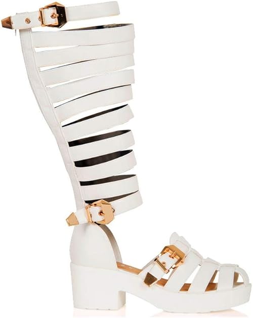 high leg gladiator sandals uk