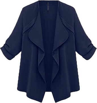blazer feminino plus size azul marinho