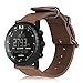 Fintie Suunto Watch Band Compatible with Core, Leather Strap Replacement Wrist Bands with Metal Clasp Compatible with Suunto Core Smart Watch, Vintage Brown