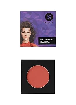 SUGAR Cosmetics Contour De Force Mini Blush - 05 Coral Climax (Bright Coral)