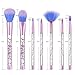 7 PCS Makeup Brushes Set + Bag, Aisikasi Liquid Sequins Synthetic Kabuki Foundation Blending Blush Eyeliner Face Powder Makeup Brush Kit Beauty Cosmetic Tools (A)