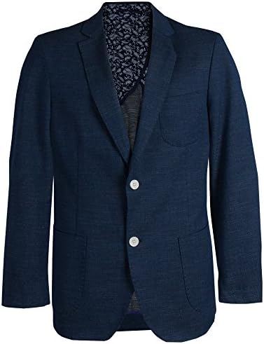 James Tattersall Men'S Textured 2 Button Blazer With Side Vents Xl Navy