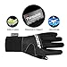 JUSTKIT Waterproof & Windproof Thermal Gloves - 3M Thinsulate Winter Touch Screen Coldproof Gloves - Light Weight Thin - for Cycling,Riding,Running,Skiing,Outdoor Sports - for Women and Men -Black