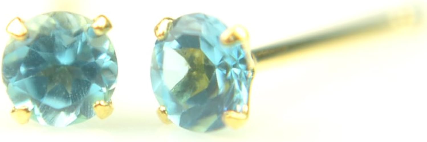 Amazon K18天然ブルートパーズピアス 1ペア 両耳販売 ブルートパーズ ピアス イエローゴールド ピアス K18 K18 K18yg K18yg 18金 Yokomountain ピアス 通販
