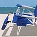 Rio Beach Face Opening Sunbed High Seat Beach Chair & Lounger, Blue