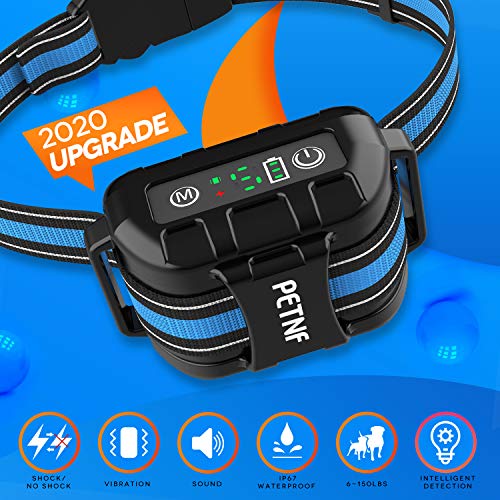 Q9 Bark Collar,2020 New Upgrade Bark Collar for Large Medium Small Dogs,IP67 Waterproof Shock Collar,Rechargeable Anti Barking Collar for Dogs,Stop Barking Control Device,Humane & Safe Electric Collar