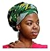 Green-Black African Print Ankara Modu Hat Pre-tied Head Wrap