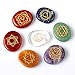 TGS Gems Reiki Chakra Stones with Chakra Case Stones with Engraved Symbols, Set of 7