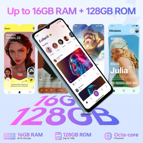 OUKITEL C5 Smartphone Offerta, 16GB+128GB/1TB, 6.52" Telefono Cellulare | 5000mAh Cellulare in Offerta, 13MP+5MP Telefoni, Smartphone 4G Dual SIM/Face ID/GPS/OTG/3.5mm Jack