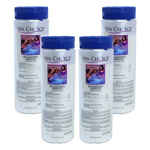 Spa Choice 472-3-3031-04 Sanitizing Granules 56% for Spas and Hot Tubs (4 Pack), 2 lb
