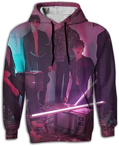 Unisex 3D Printed Hoodies Monsta X Pockets Hoodie Sweatshirts Plus Velvet Cool For Mens Womens