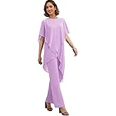 Chiffon Mother of The Bride Pant Suits for Wedding 2026 Formal Pantsuits for Women Casual