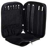 WODISON Zipper Carry-on Travel Jewelry Case Organizer with Removable Pouch